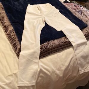 White high rise leggings